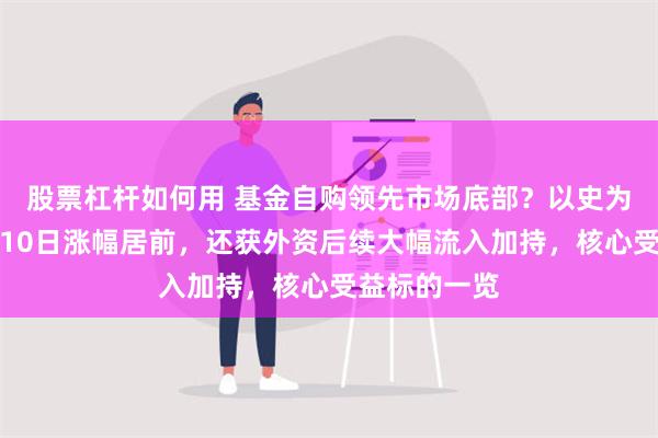 股票杠杆如何用 基金自购领先市场底部？以史为鉴这一行业10日涨幅居前，还获外资后续大幅流入加持，核心受益标的一览