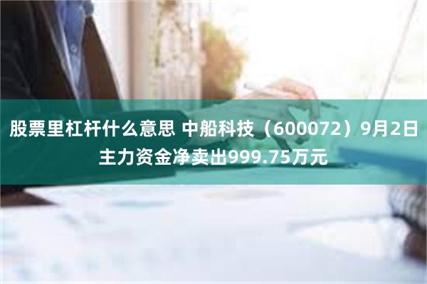 股票里杠杆什么意思 中船科技（600072）9月2日主力资金净卖出999.75万元